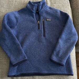 Patagonia Kids Zip-Up Sweater in Deep Blue